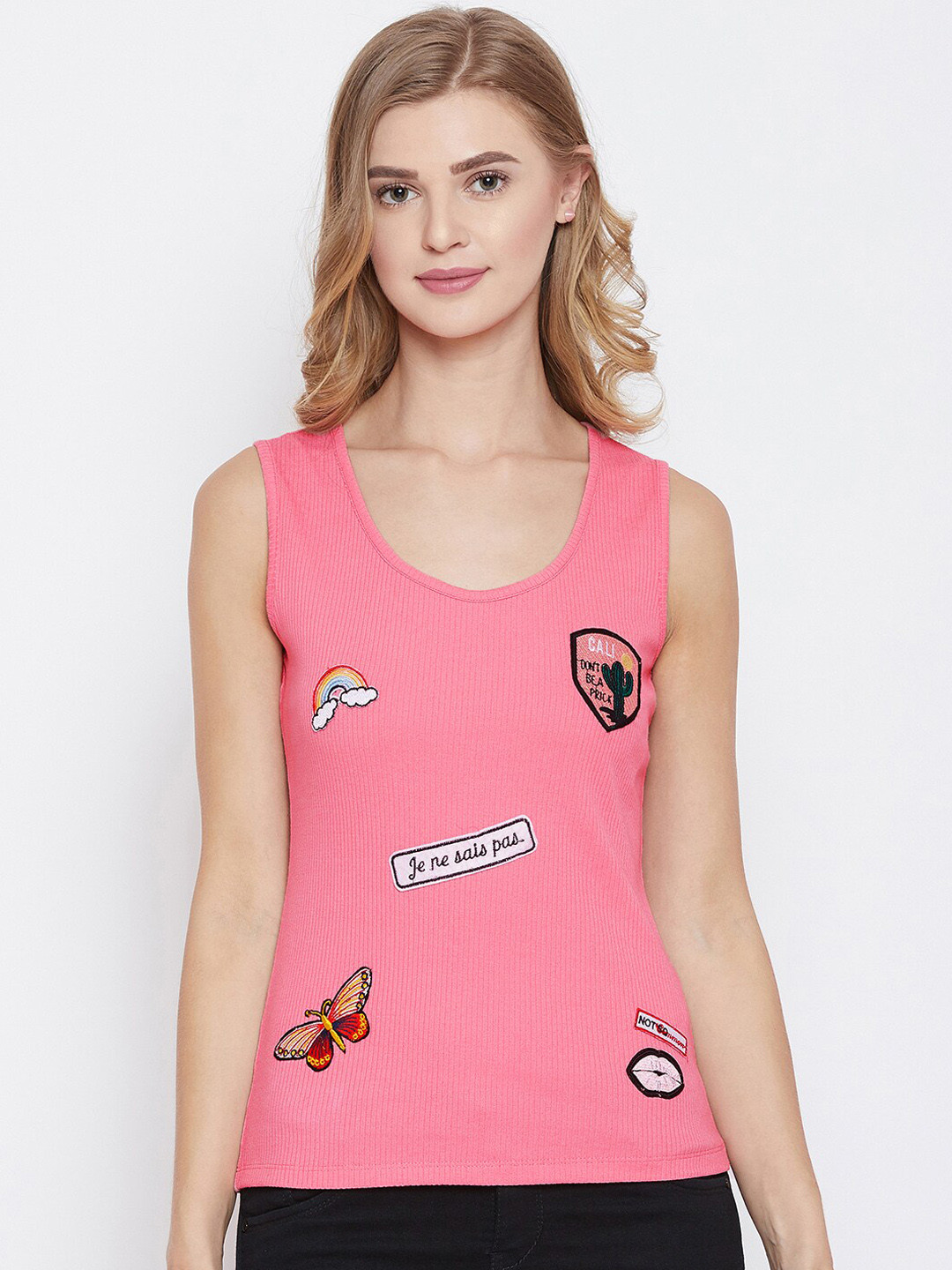 

Madame Pink Printed Tank Top