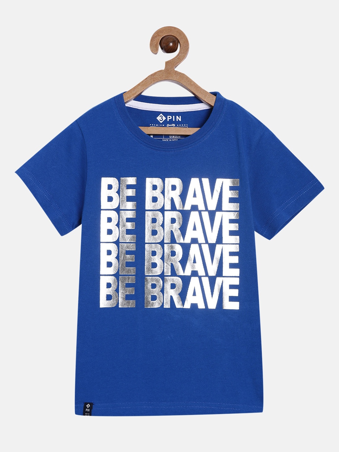 

3PIN Boys Blue Printed Round Neck T-shirt