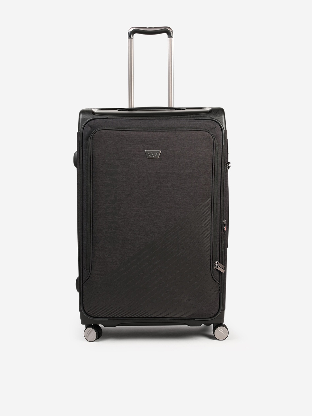 

Wildcraft Black Textured Soft-Side Cabin Trolley Suitcase