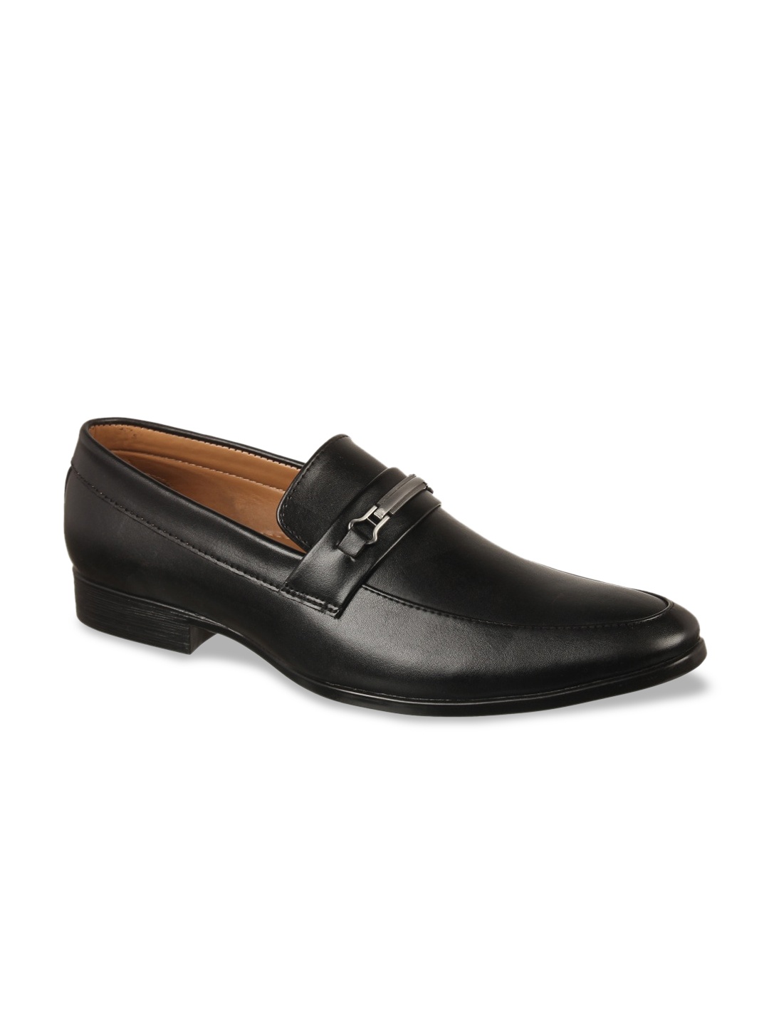 

Vardhra Men Black Solid Formal Loafers