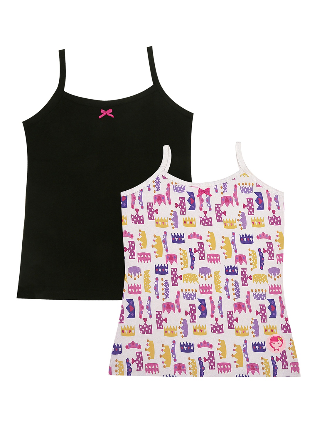 

DChica Girls Pack Of 2 Camisoles, Black