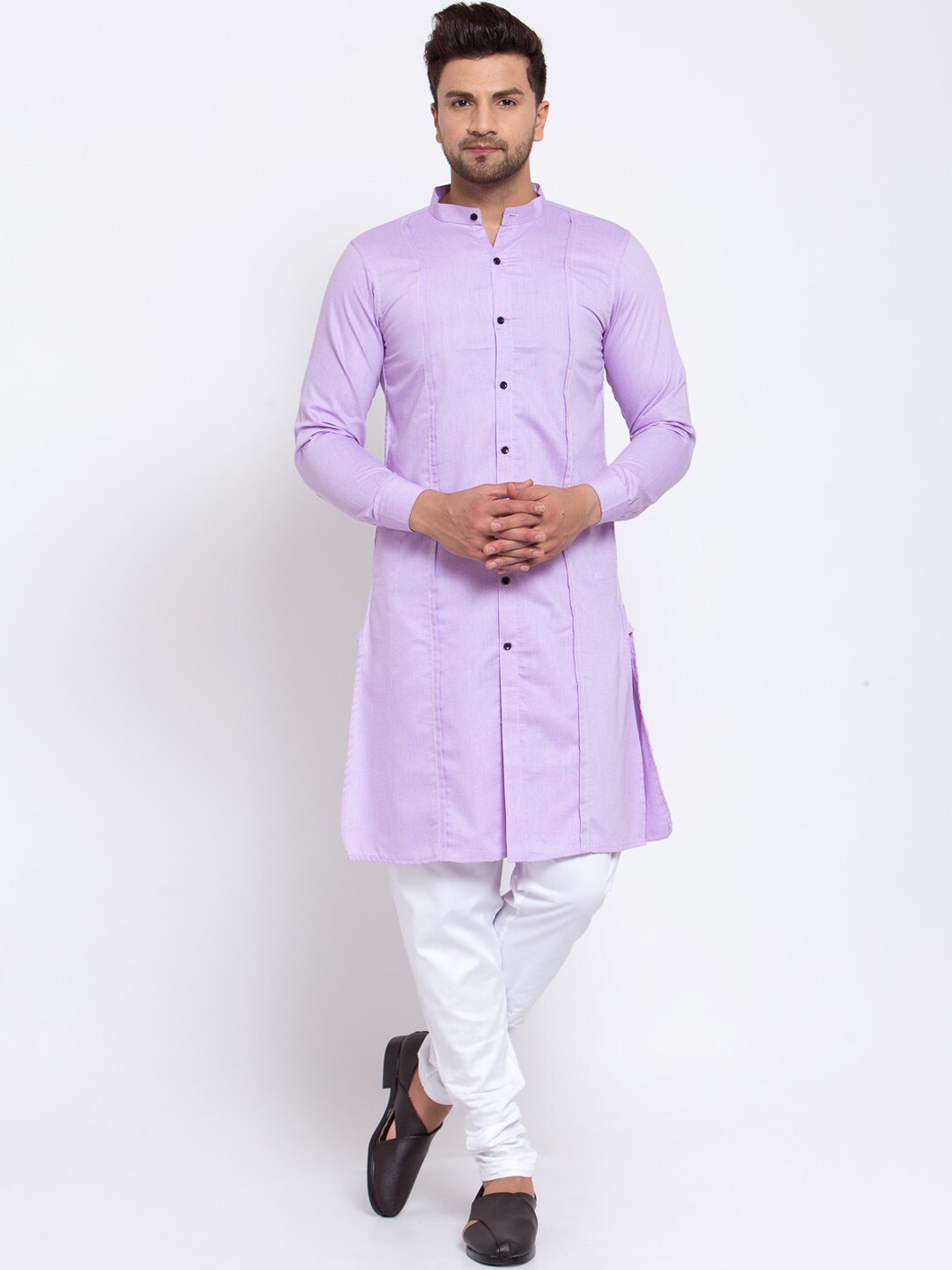 

KLOTTHE Men Purple Solid Kurta
