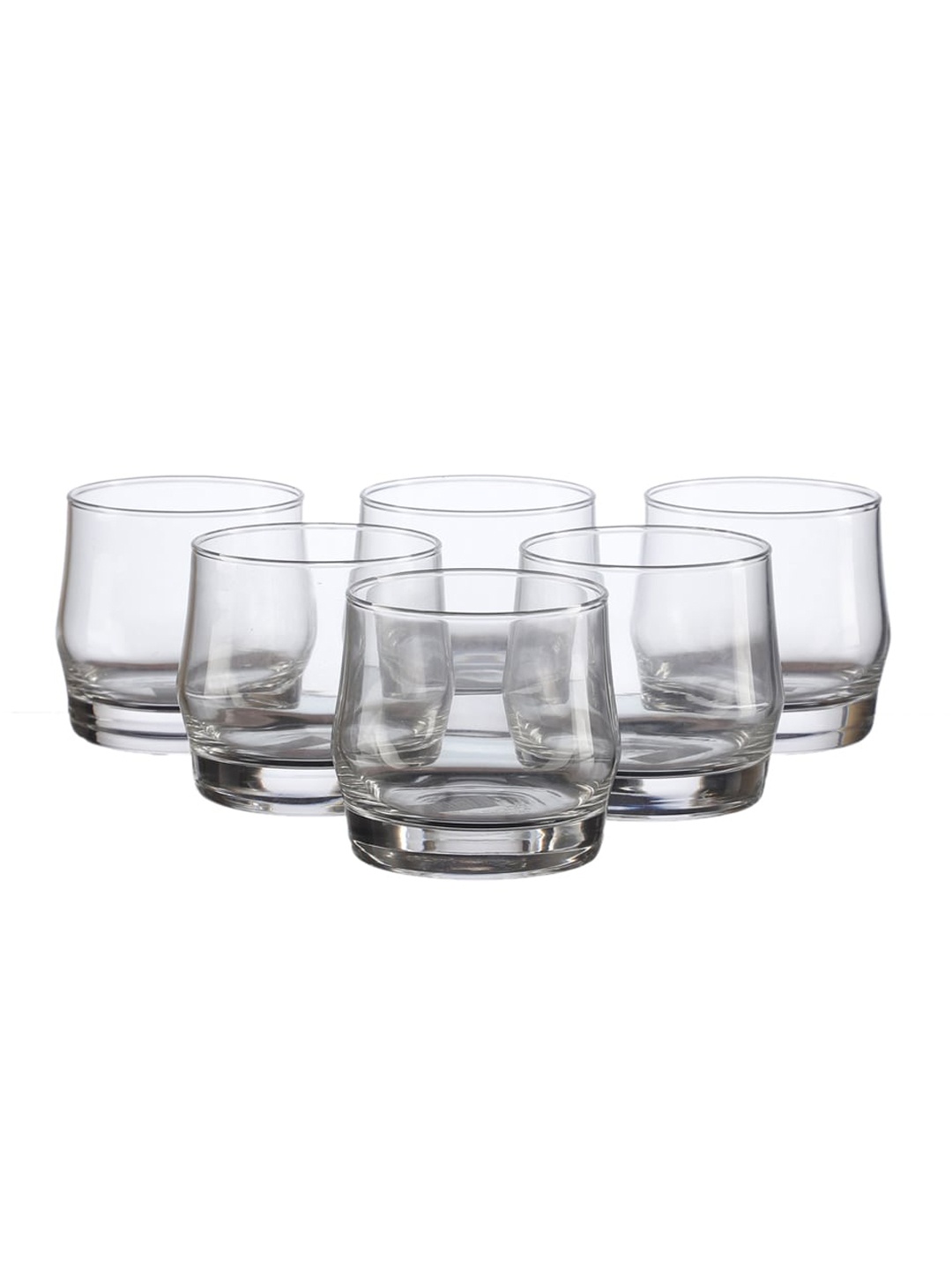 

ceradeco Set of 6 Transparent Solid Whiskey Glasses