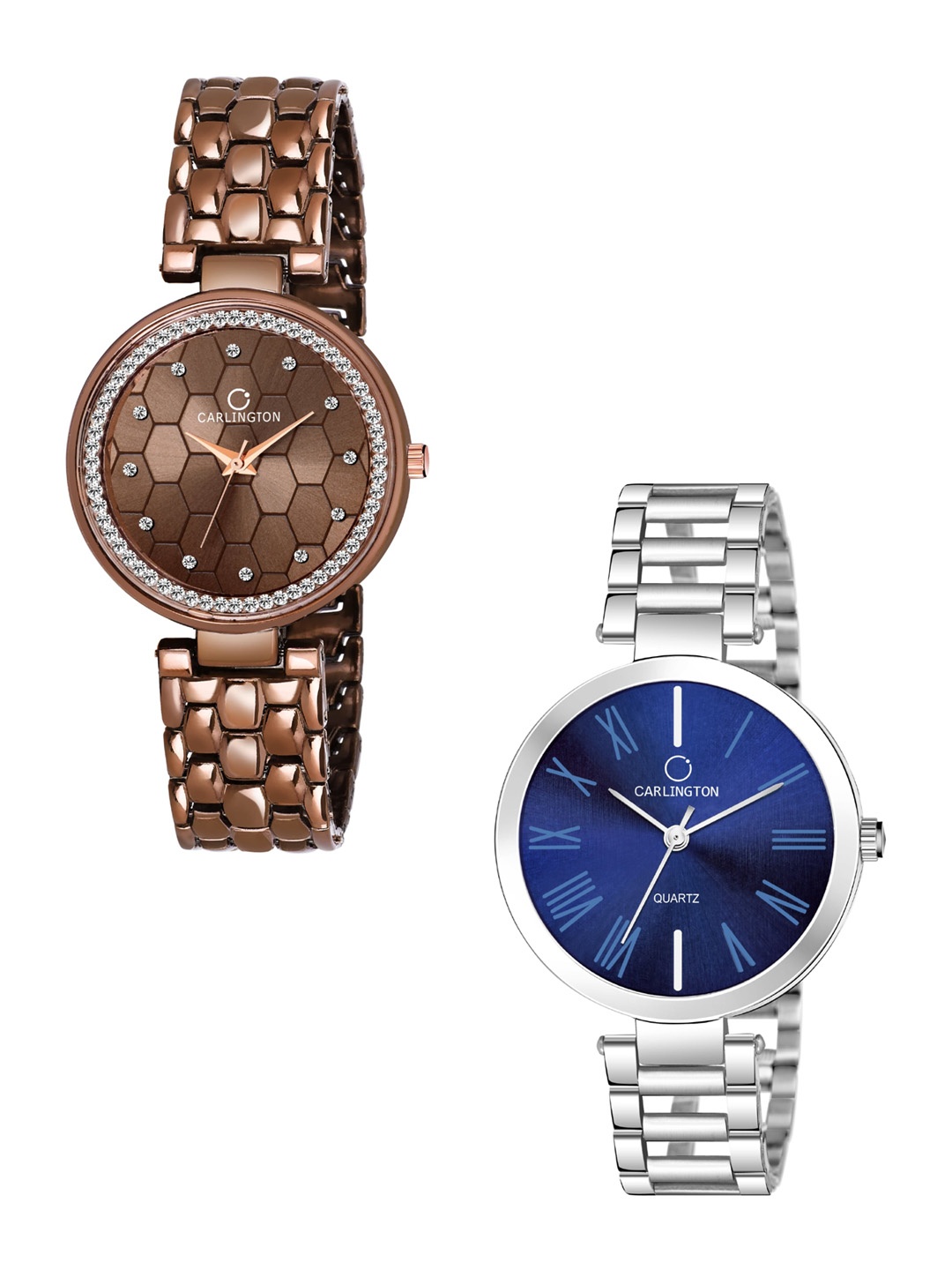 

CARLINGTON Women Brown & Blue Analogue Watch 112
