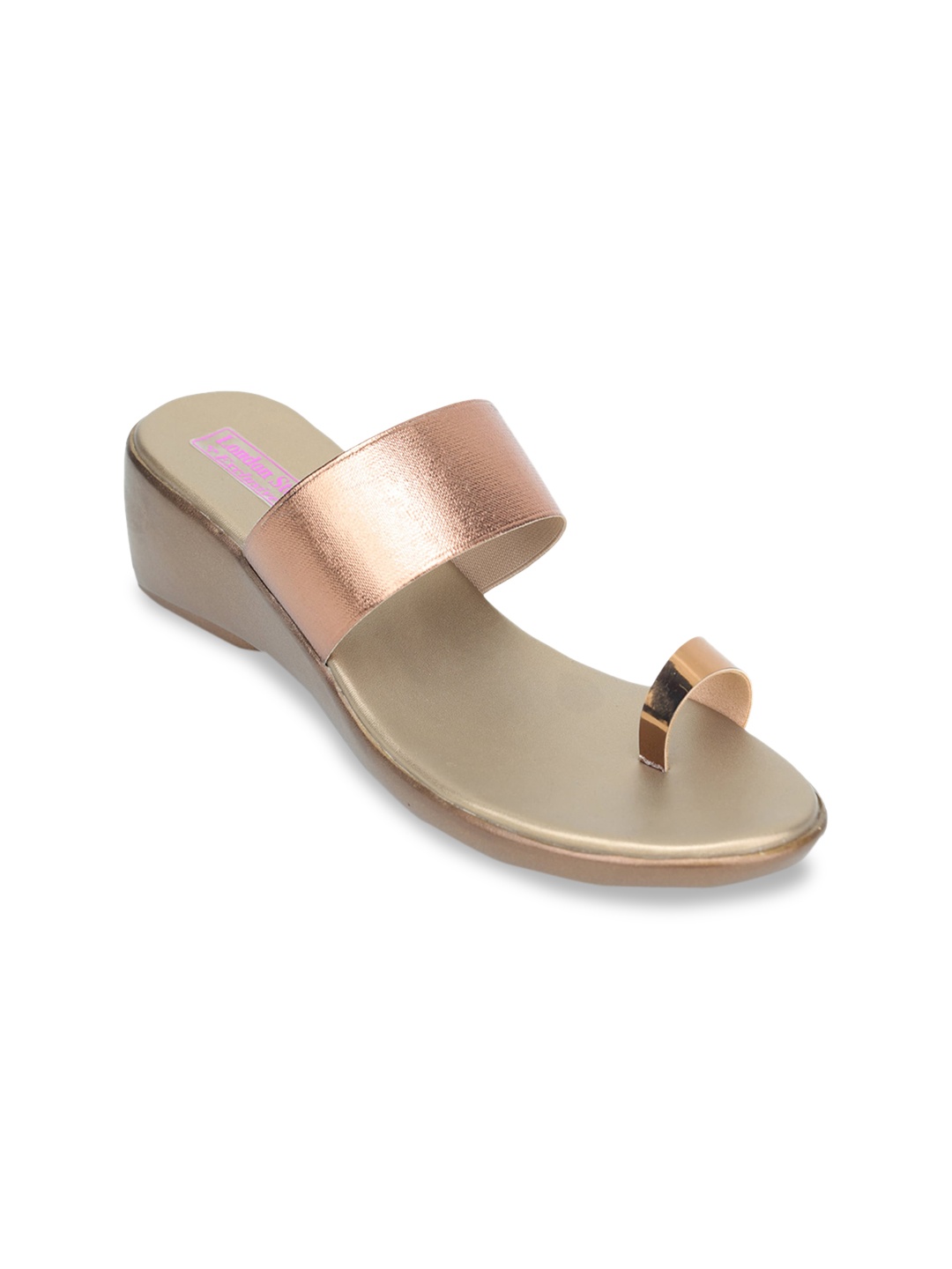 

LONDON STEPS Women Copper-Toned Solid Sandals