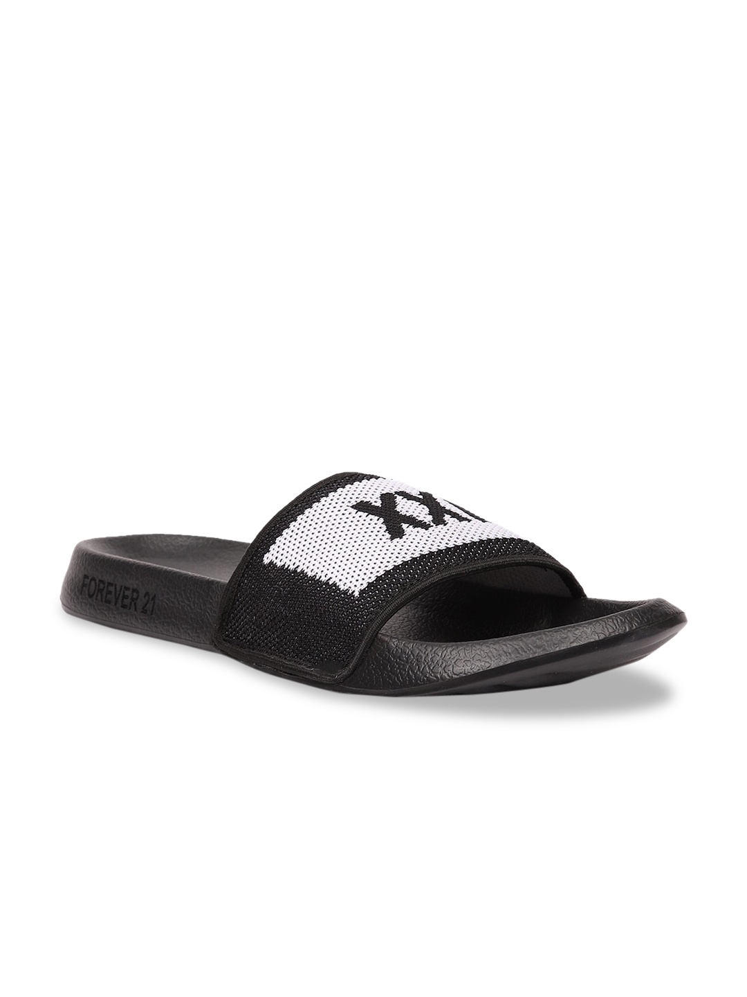 

FOREVER 21 Men White Printed Open Toe Flats