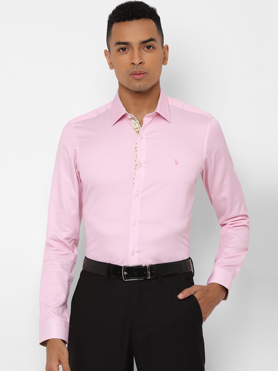 

SIMON CARTER LONDON Men Pink & White Slim Fit Checked Casual Shirt