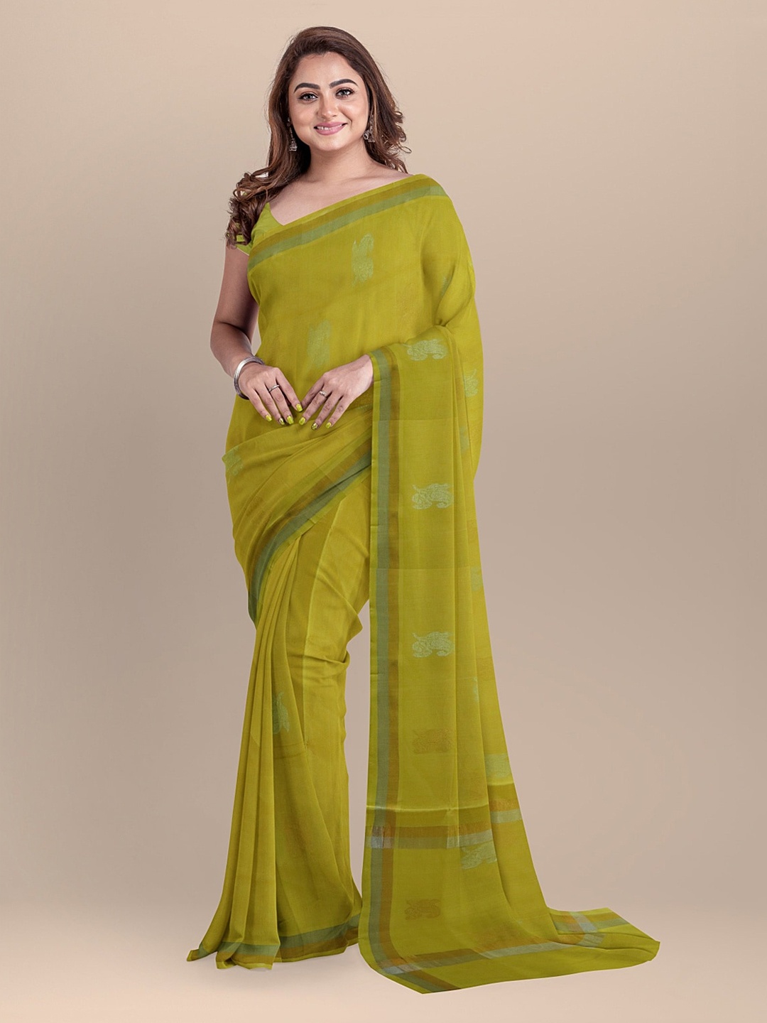 

APCO Green Printed Pure Cotton Saree