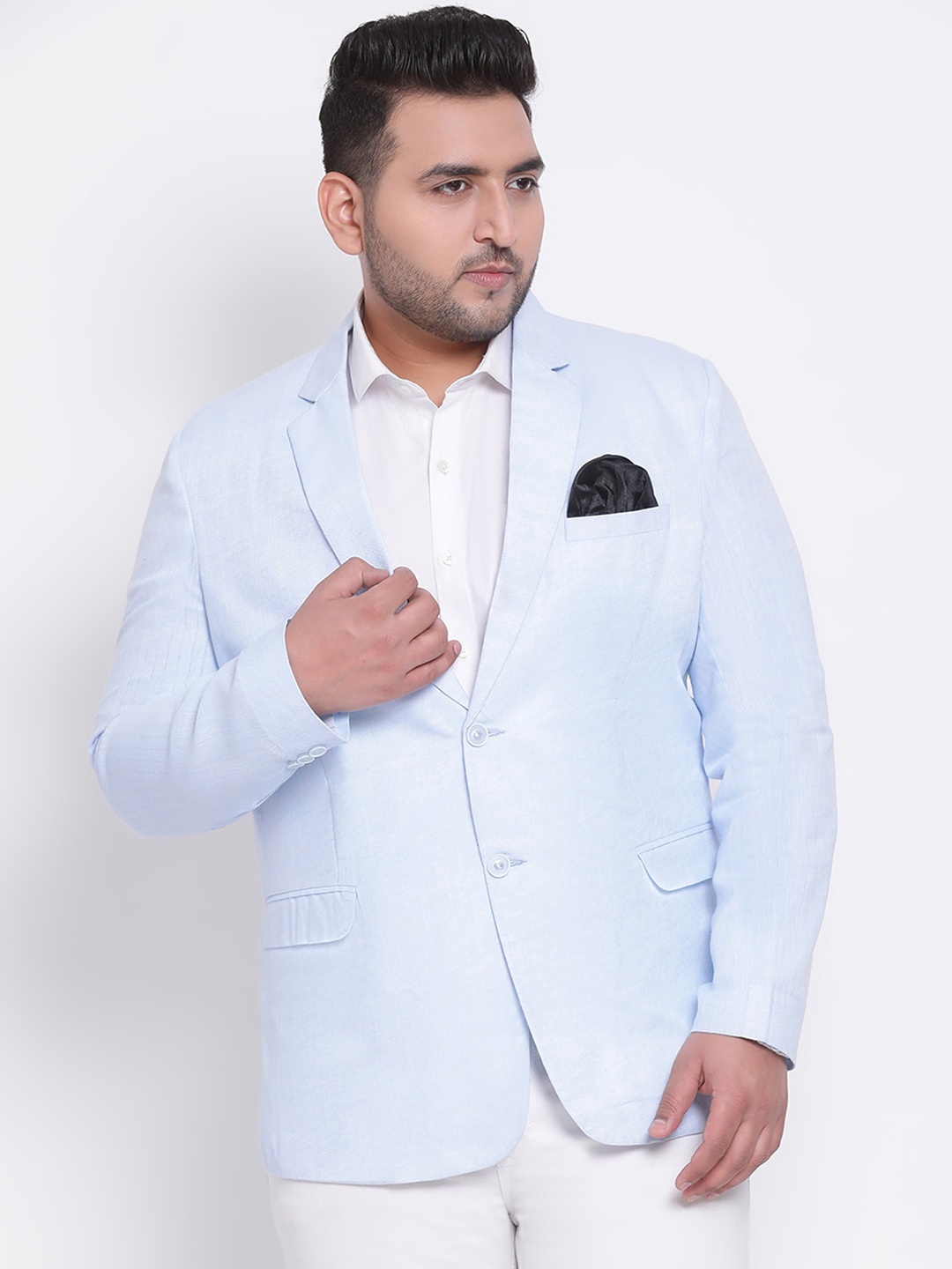 

Hangup Men Blue Solid Single-Breasted Casual Blazer