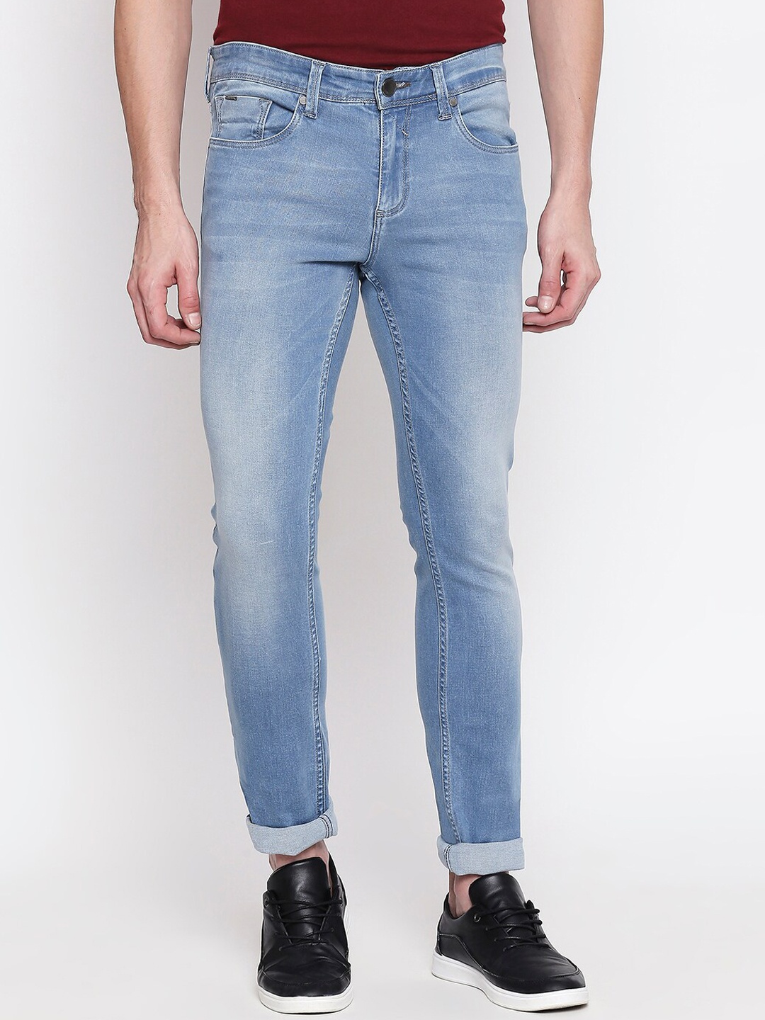 

Basics Men Blue Super Skinny Fit Low-Rise Clean Look Jeans