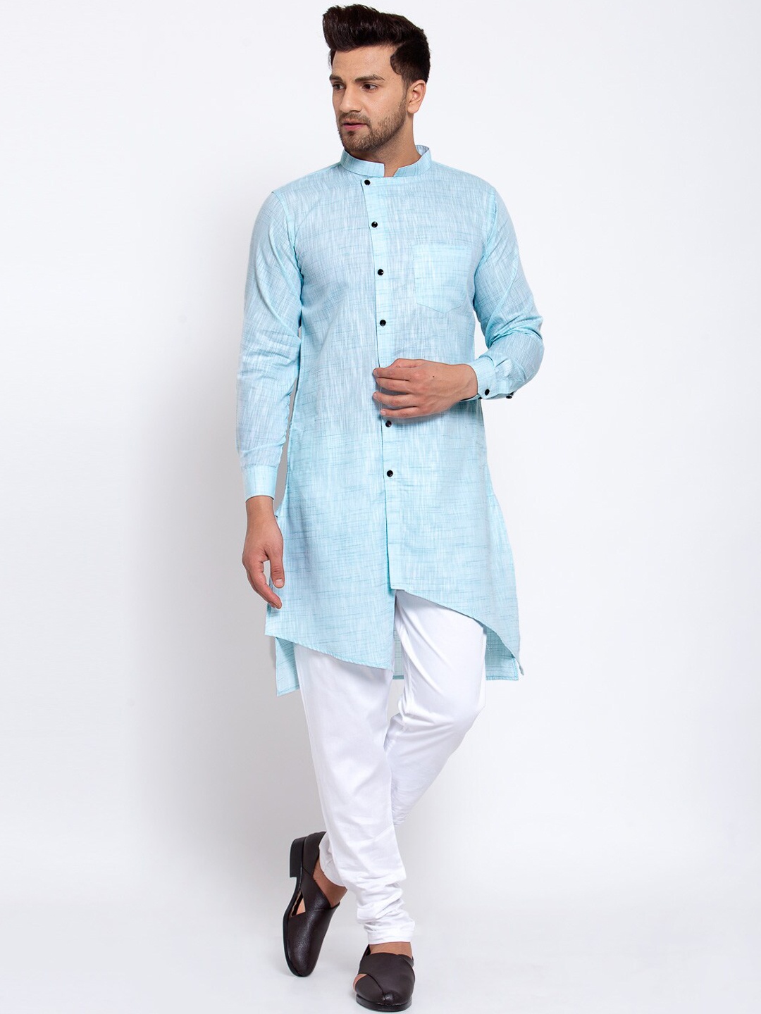 

KLOTTHE Men Woven Blue Kurta