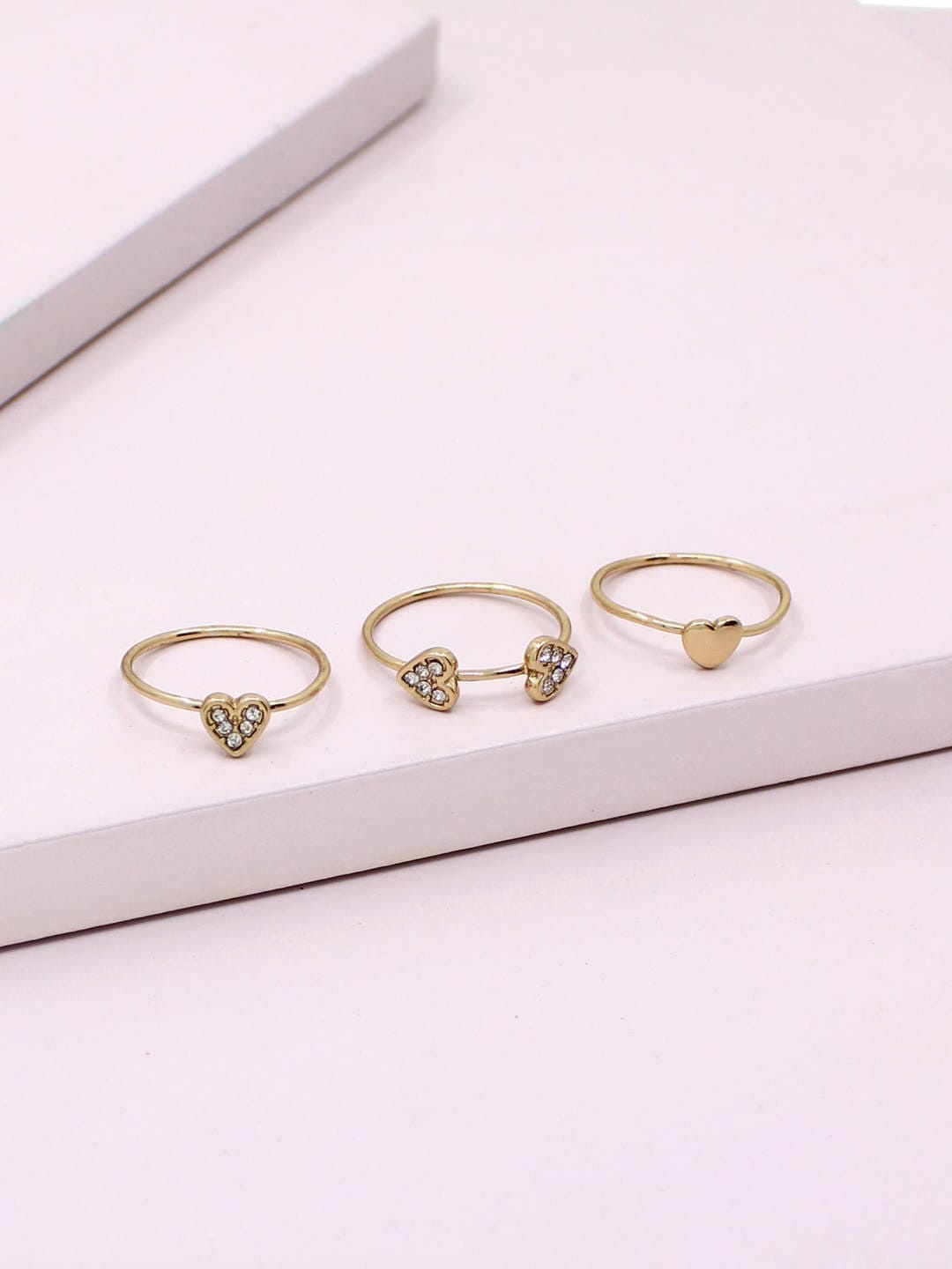 

Runway Ritual Set Of 3 Gold-Toned Finger Rings