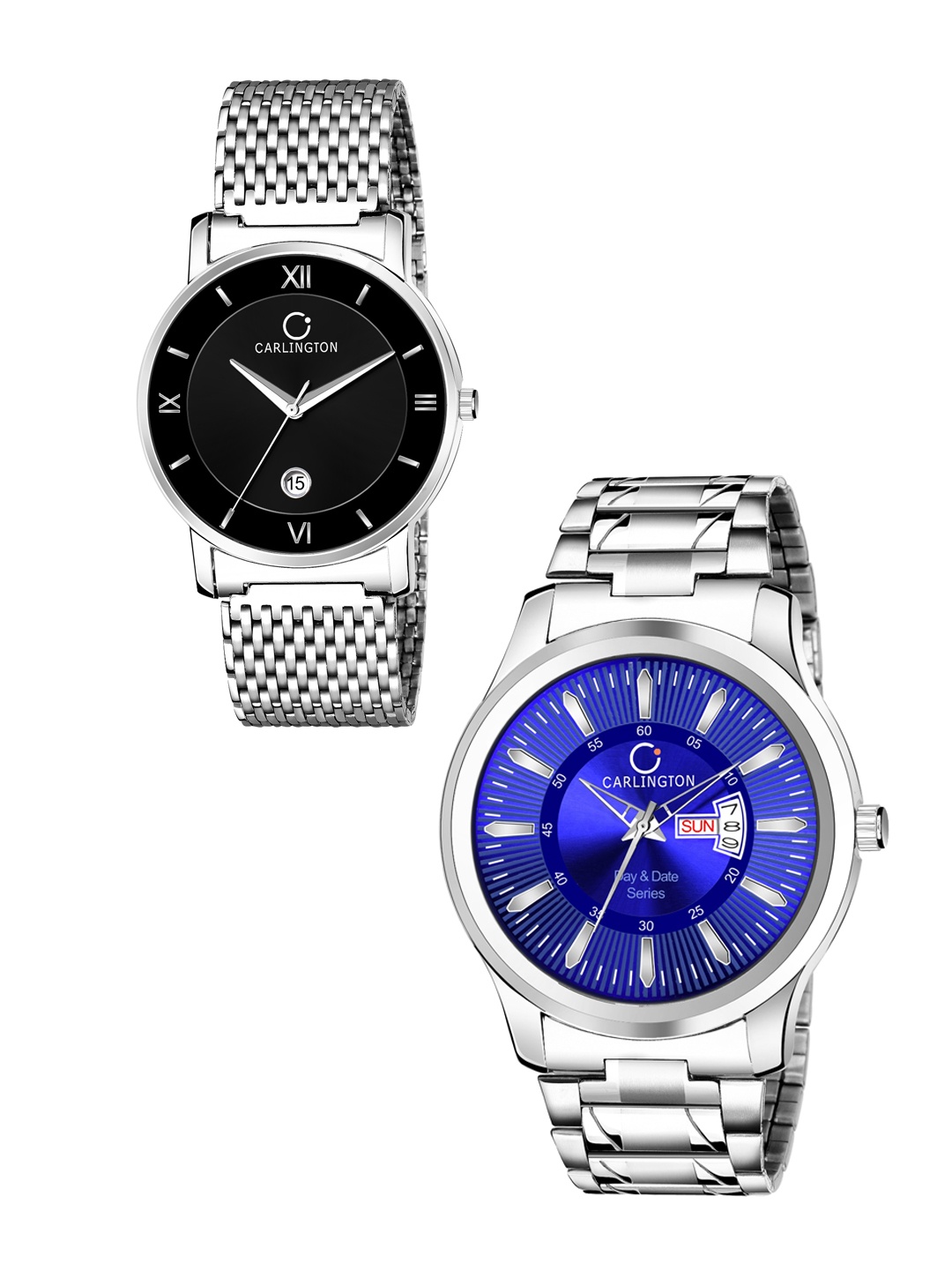 

CARLINGTON Men Black & Blue Analogue Watch