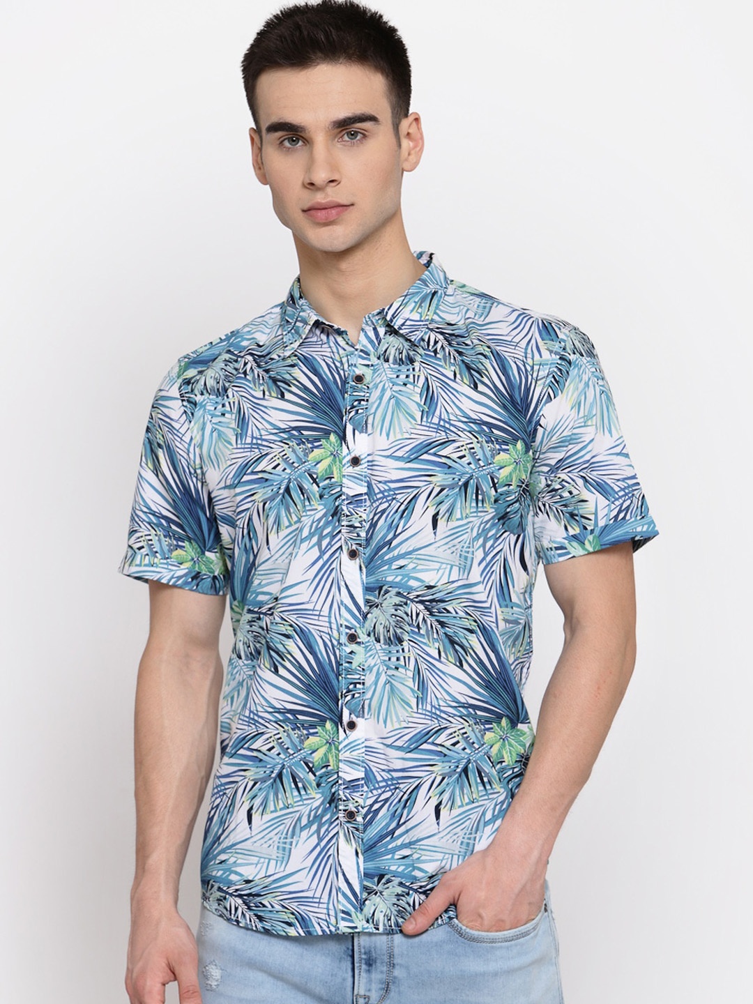 

Pepe Jeans Men Green Pure Cotton Regular Fit Printed Casual Shirt