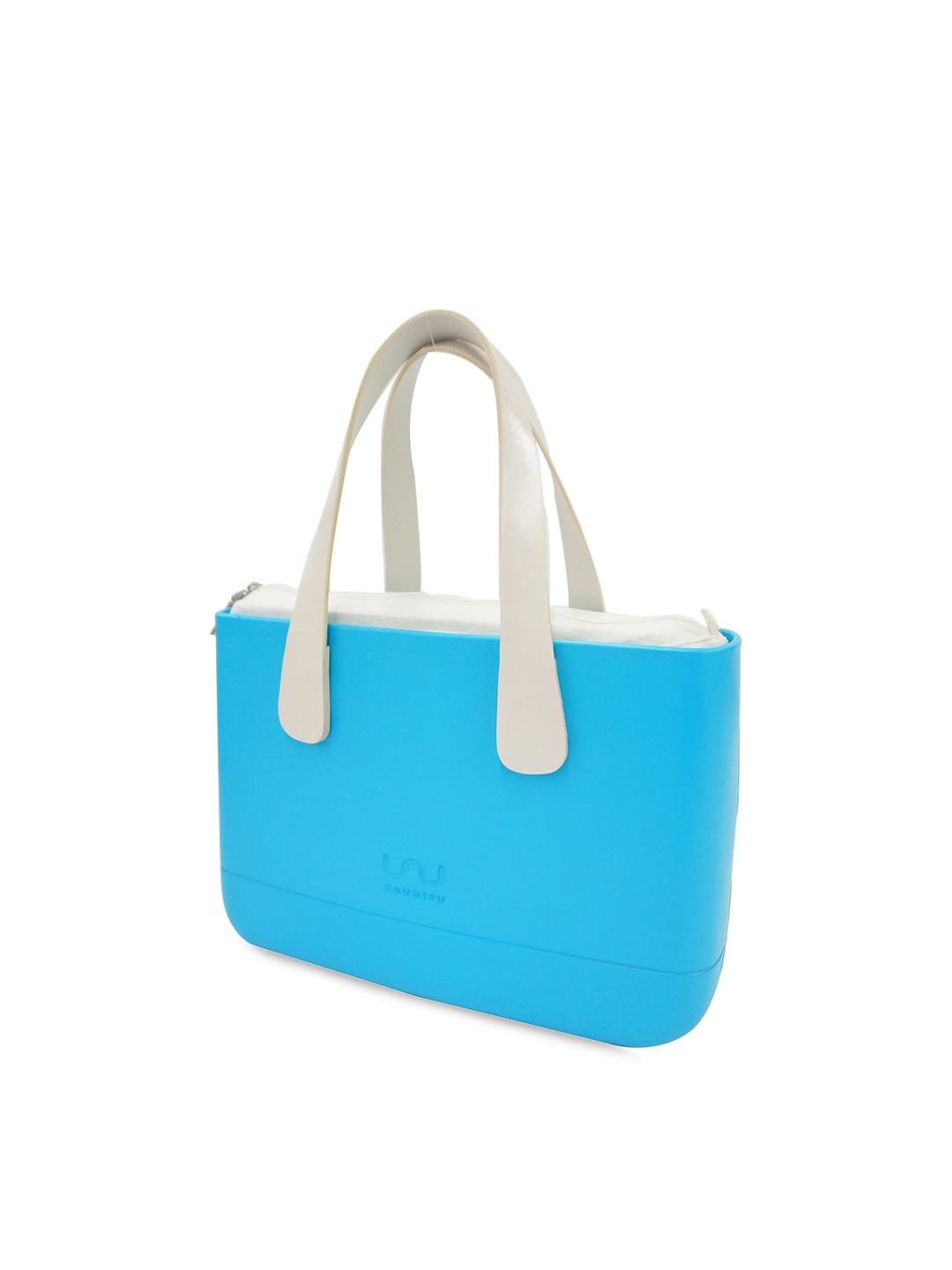 

Doubleu Blue Solid Handheld Bag