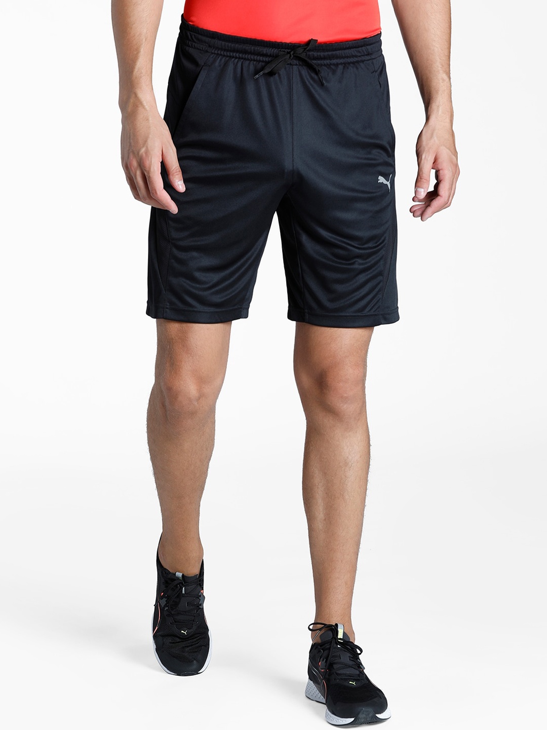 

Puma Men Black Solid Regular Fit Sports Shorts