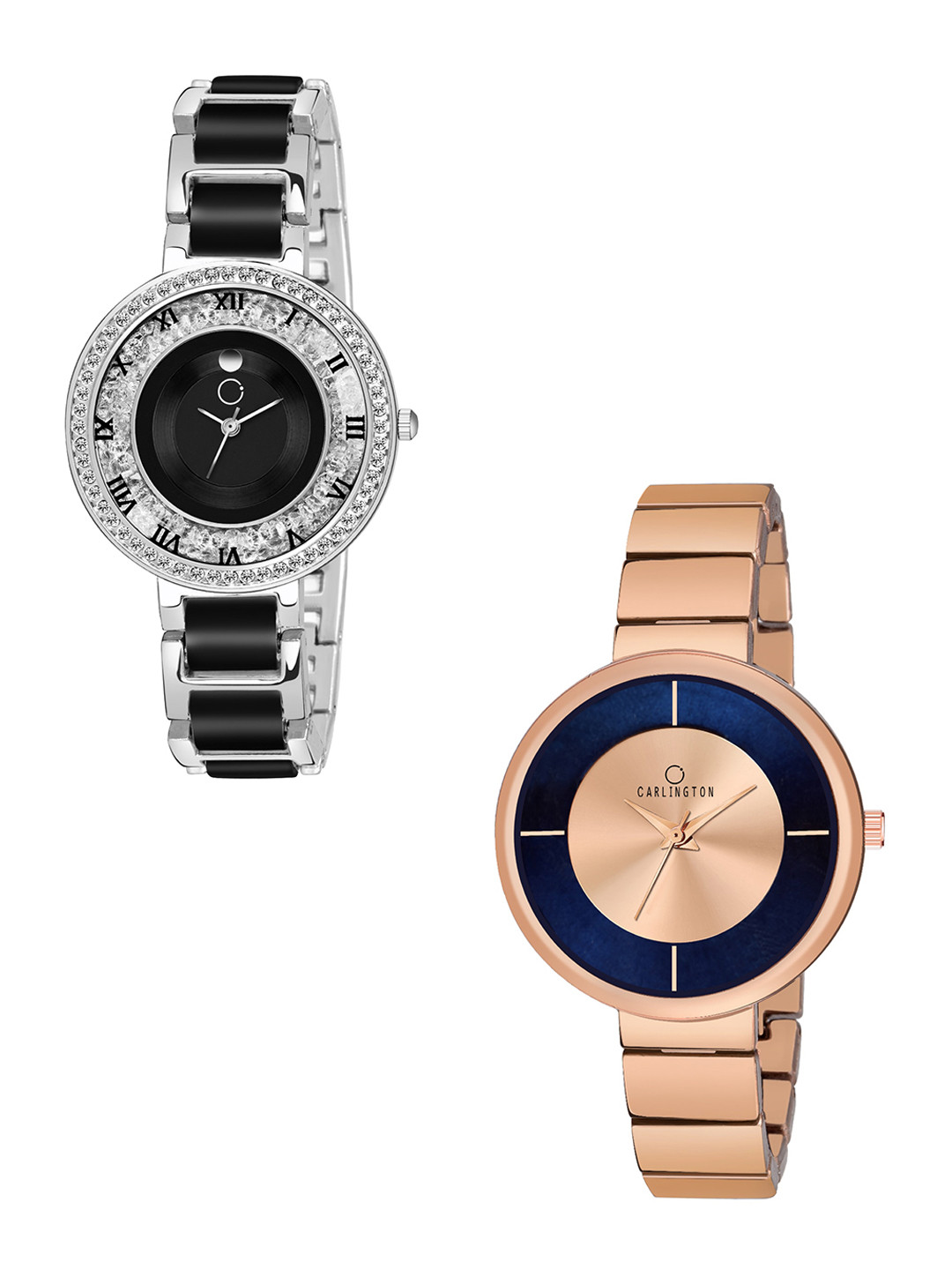 

CARLINGTON Women Steel & Gold-Toned Analogue Watch Combo