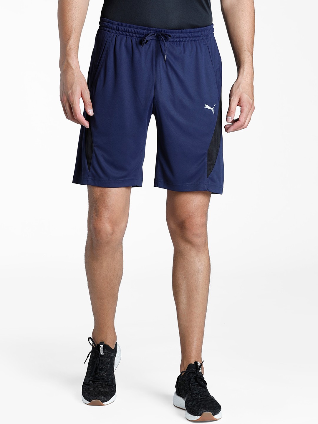 

Puma Men Navy Blue Solid Regular Fit Sports Shorts