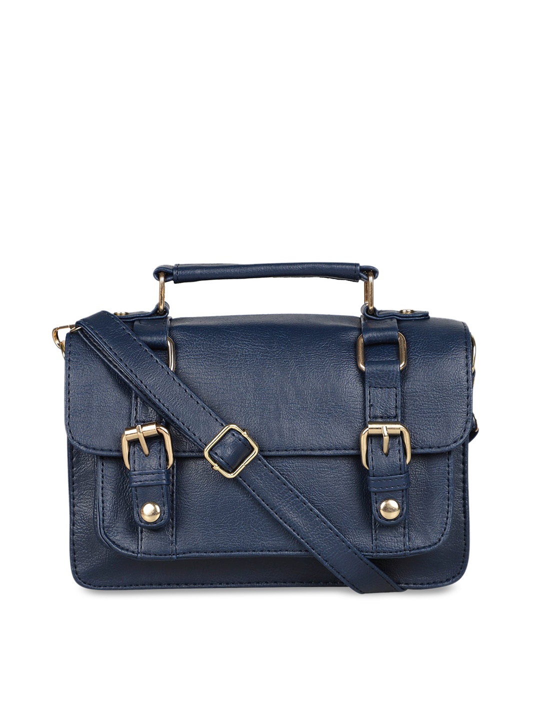 

Bagsy Malone Navy Blue Solid Satchel