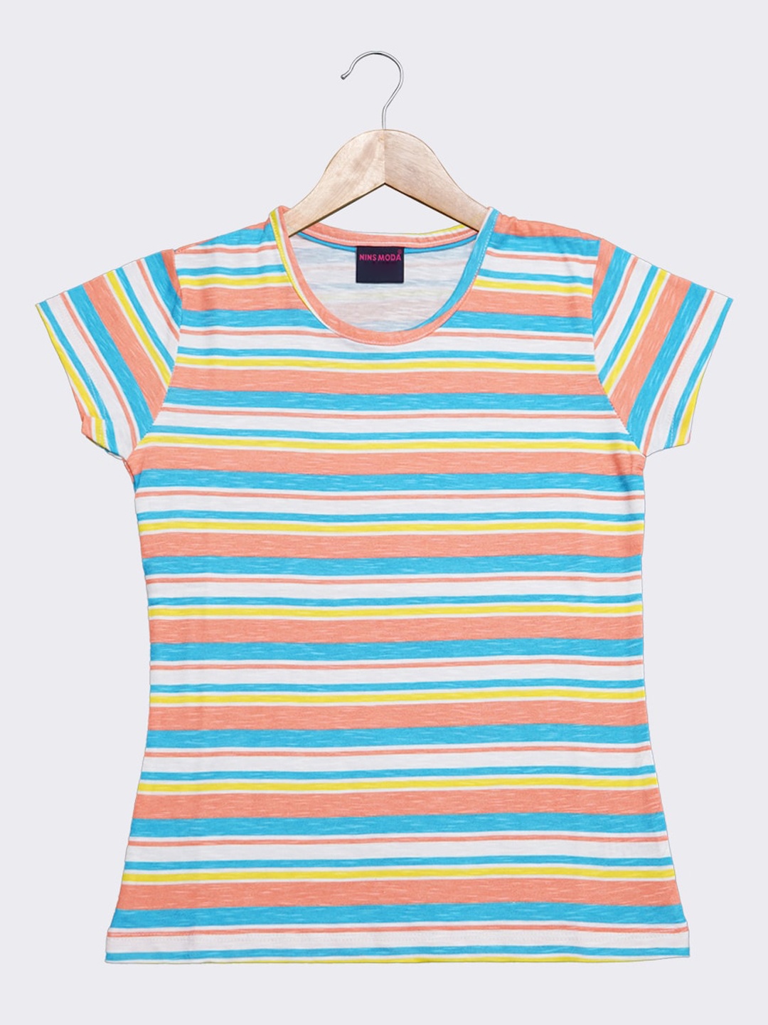 

Nins Moda Multicoloured Striped Regular Top, Multi