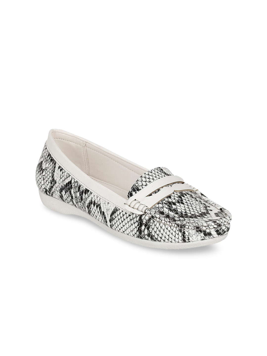 

ELLE Women White Printed Casual Loafers