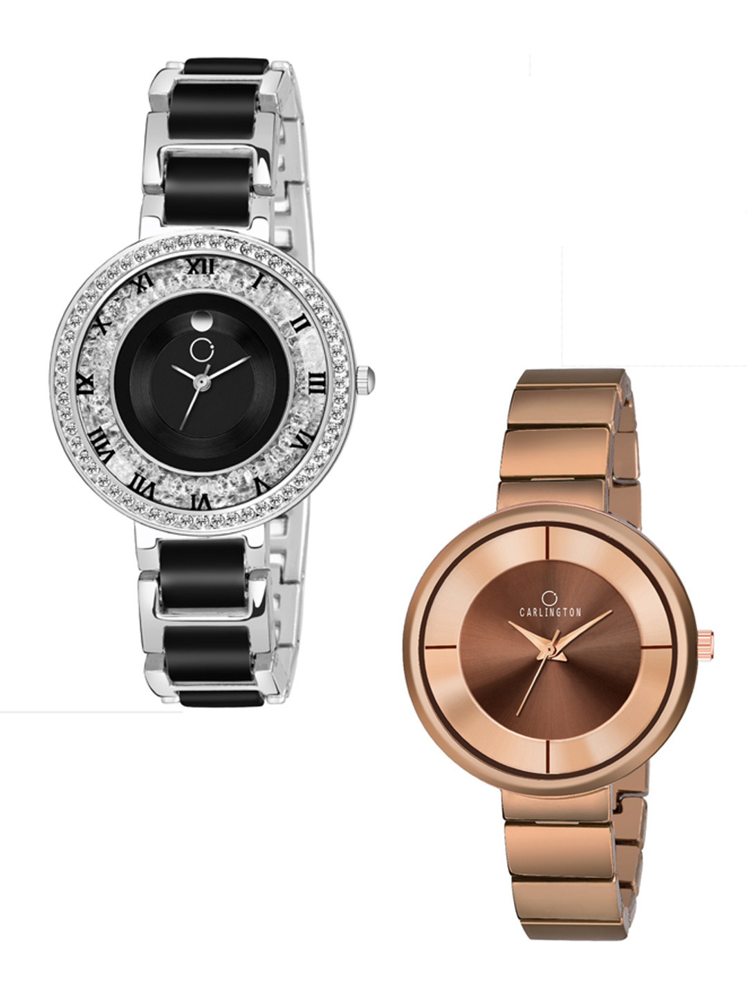 

CARLINGTON Women Steel & Gold-Toned Analogue Watch Combo