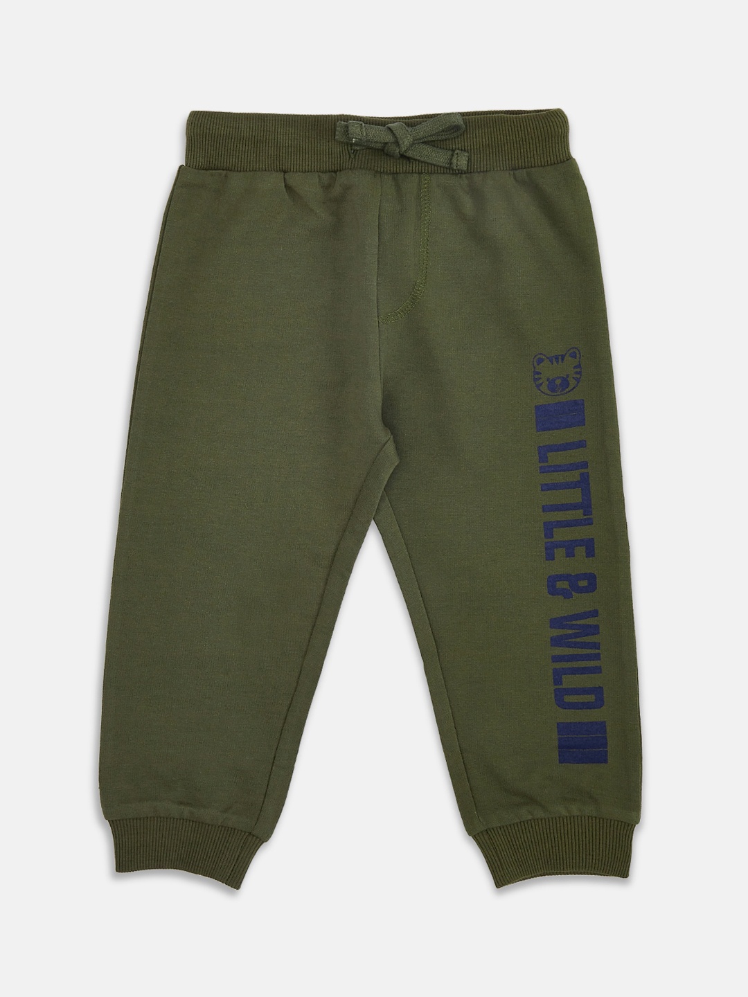 

Pantaloons Infant Boys Olive Solid Slim-Fit Joggers
