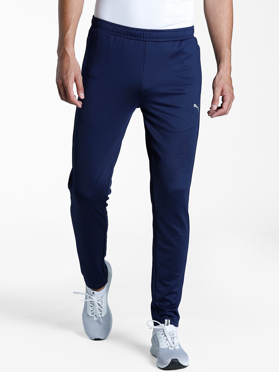 

Puma Men Navy Blue Solid Slim-Fit Active Track Pants