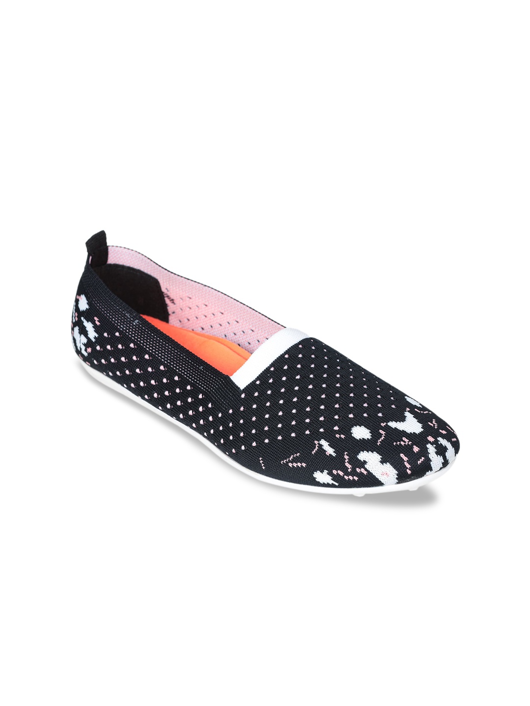 

Liberty Women Black Printed Slip-On Sneakers Casual Shoes