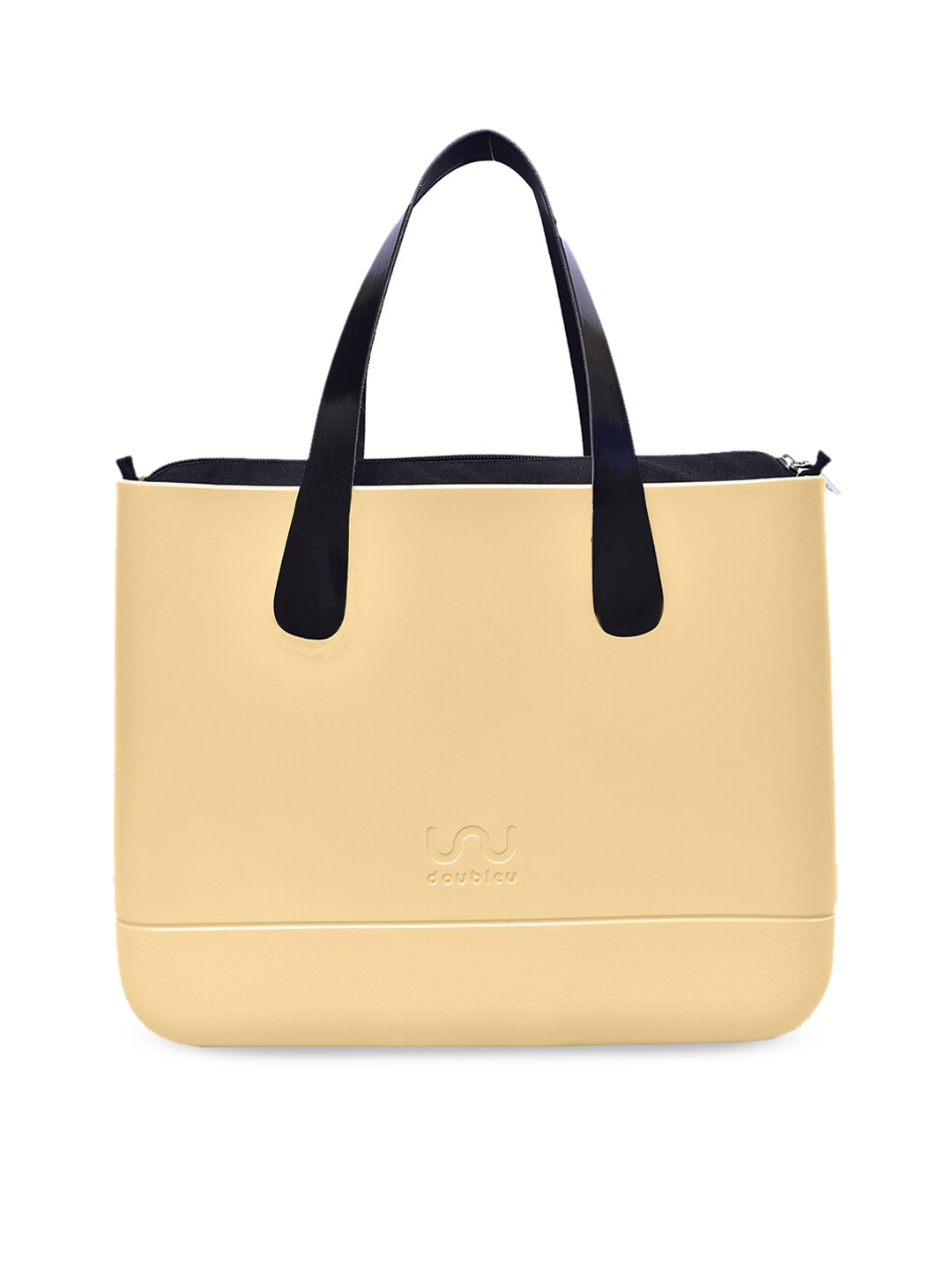

Doubleu Beige Solid Handheld Bag