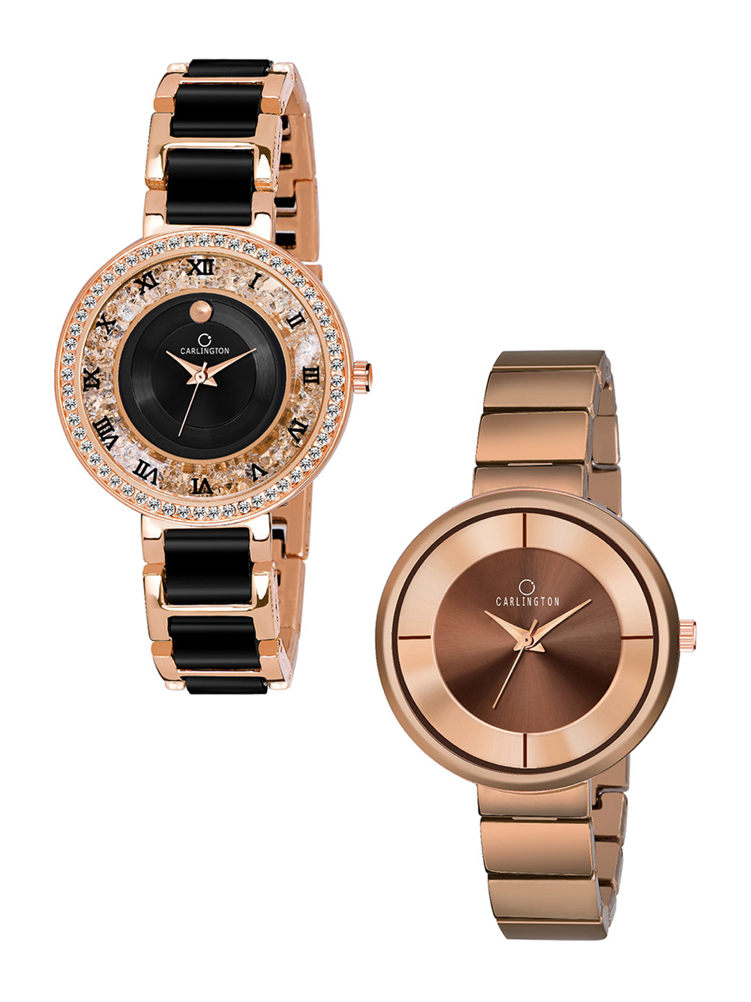 

CARLINGTON Women Black Analogue Watch Combo