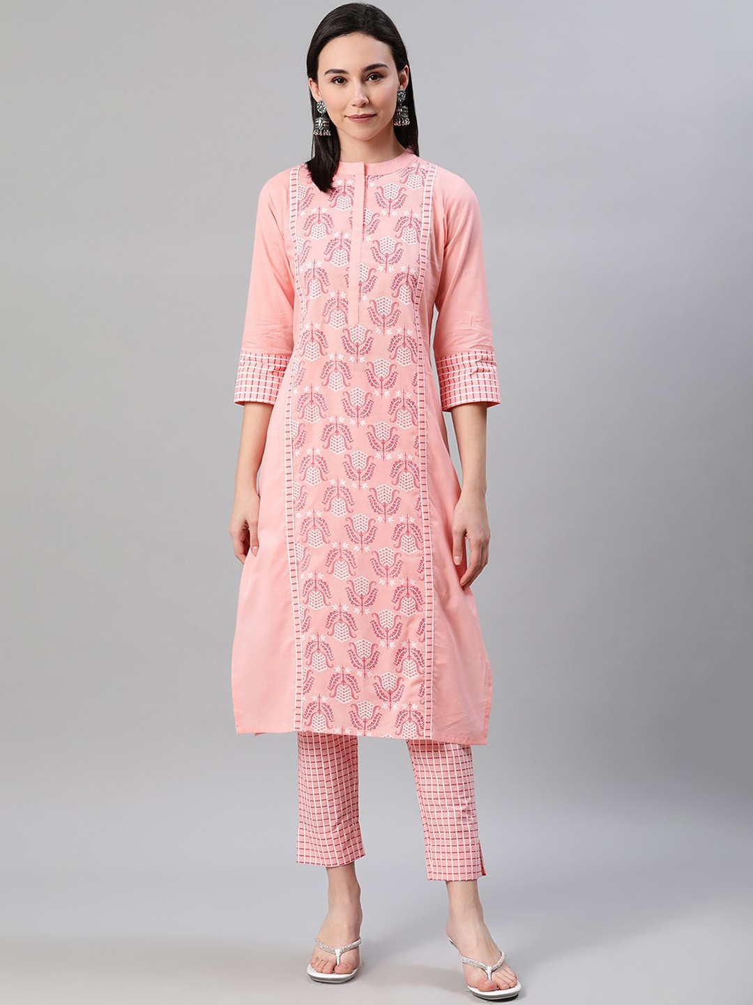 

ZIYAA Women Pink Ethnic Motifs Printed Kurta