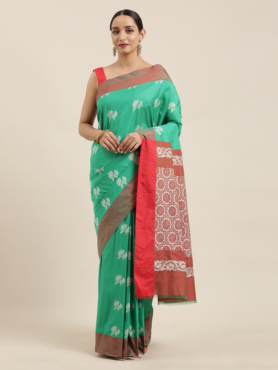 

The Chennai Silks Green Woven Design Art Silk Saree