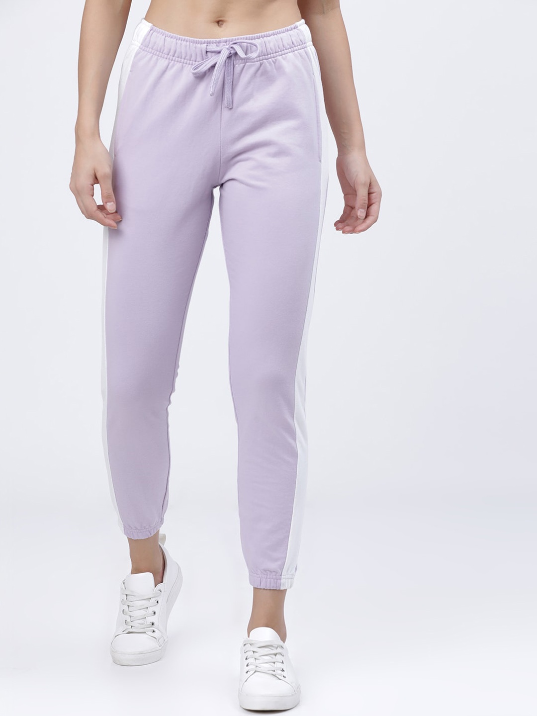 

Tokyo Talkies Women Lavender Solid Slim-Fit Joggers