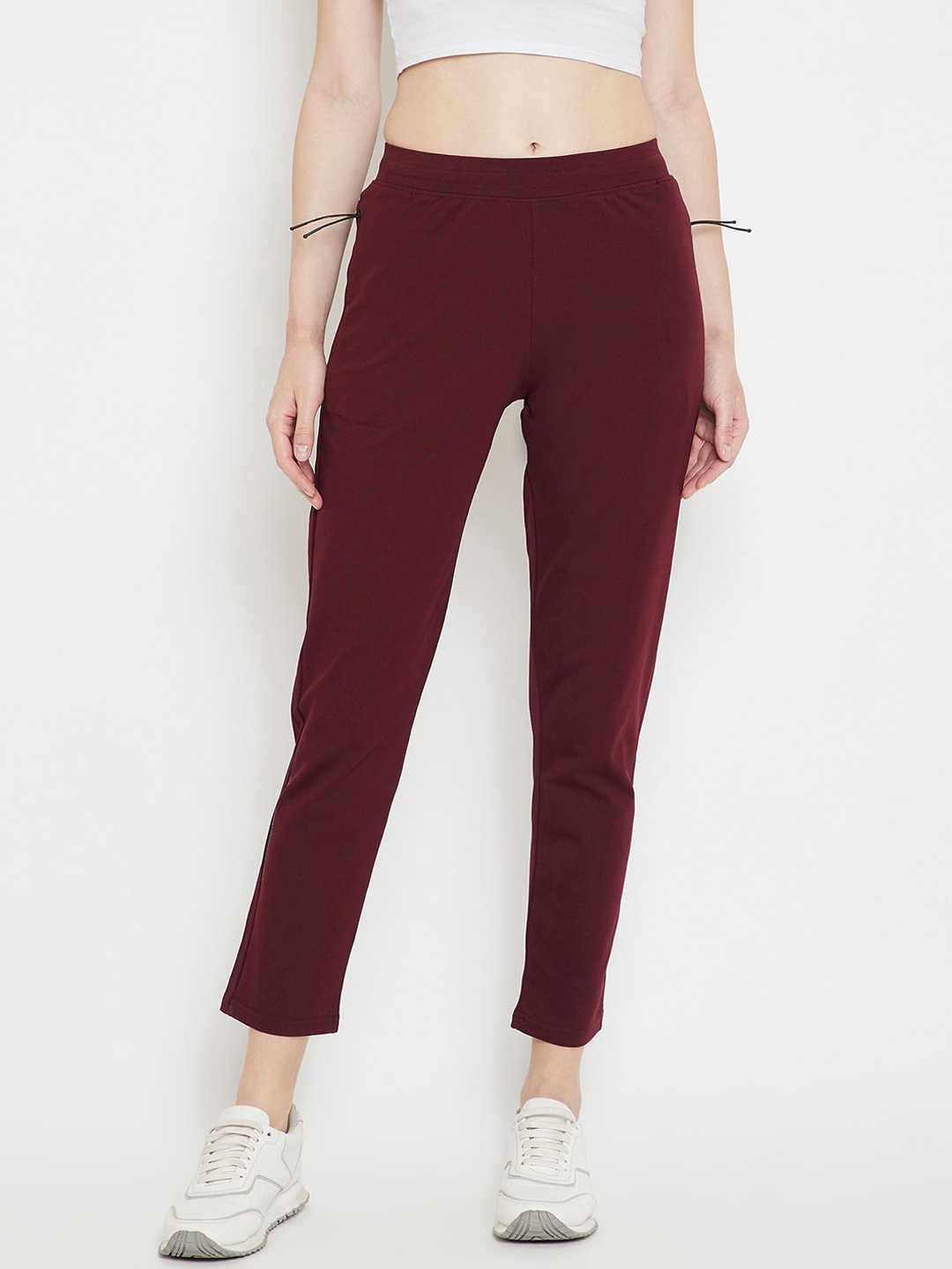 

Okane Women Maroon Solid Track Pants