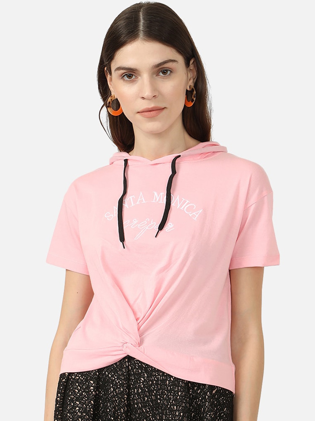 

V2 Value & Variety Pink & White Printed Regular Top