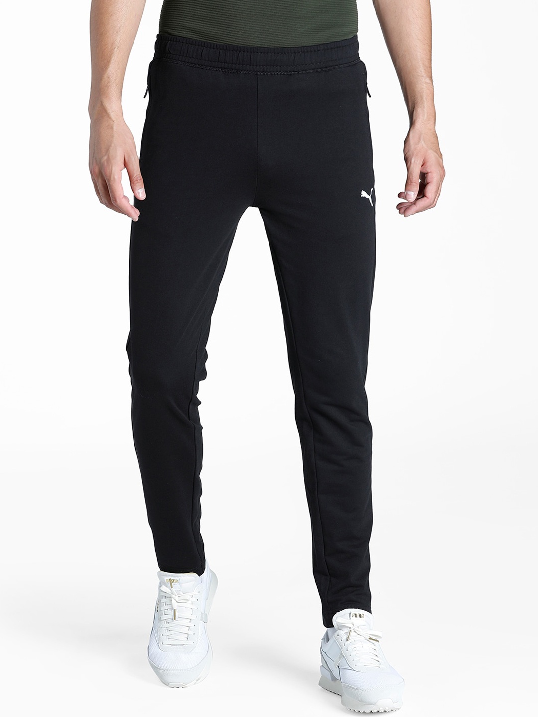 

Puma Men Black Solid Slim-Fit Track Pants