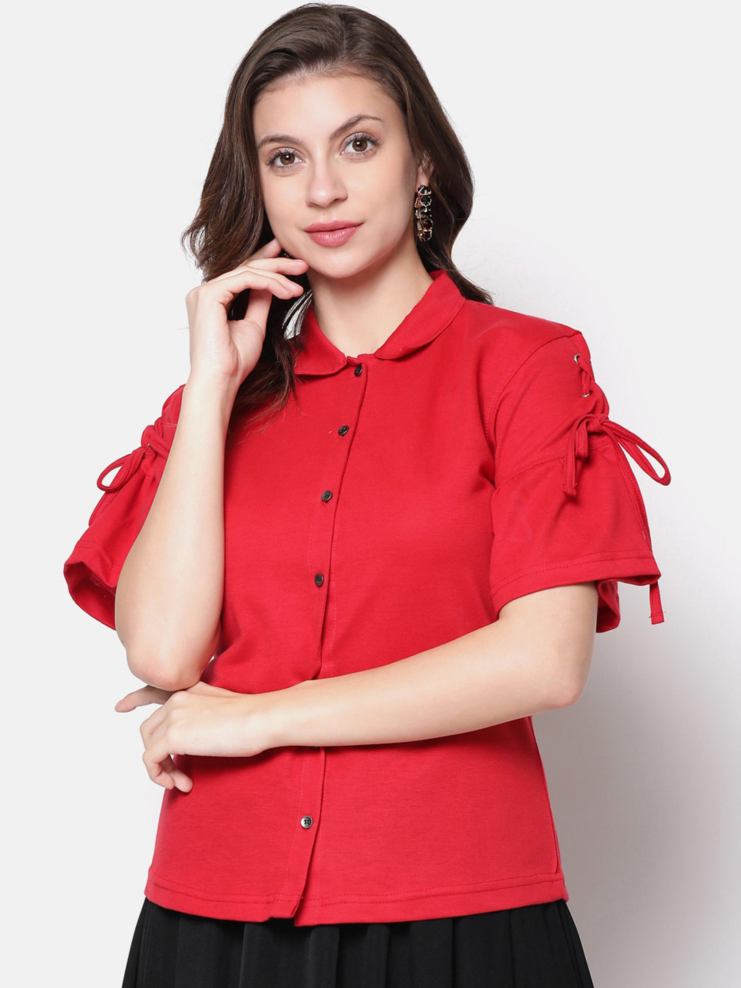

V2 Value & Variety Red Chambray Shirt Style Top