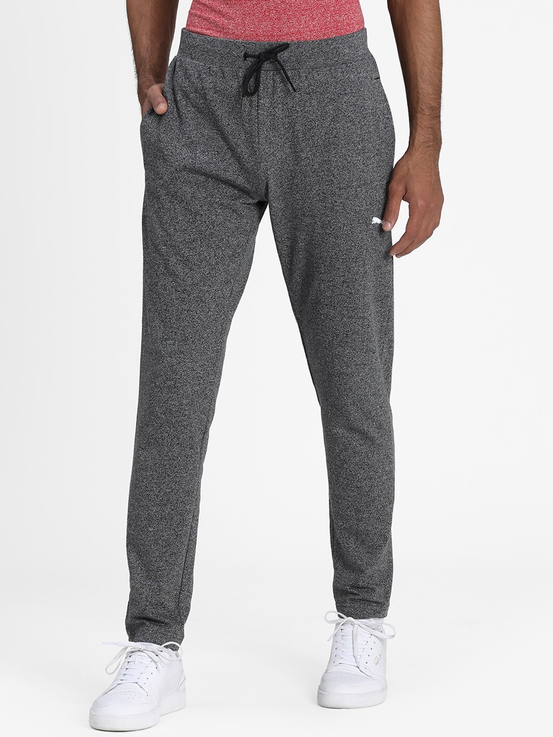 

Puma Men Grey Solid Slim-Fit Grindle Track Pants