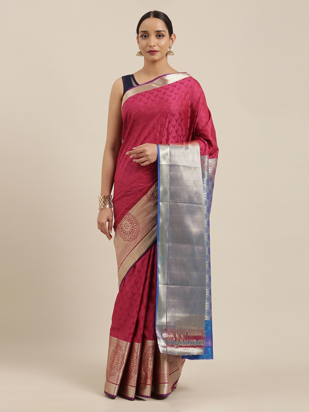 

The Chennai Silks Magenta Woven Design Art Silk Saree