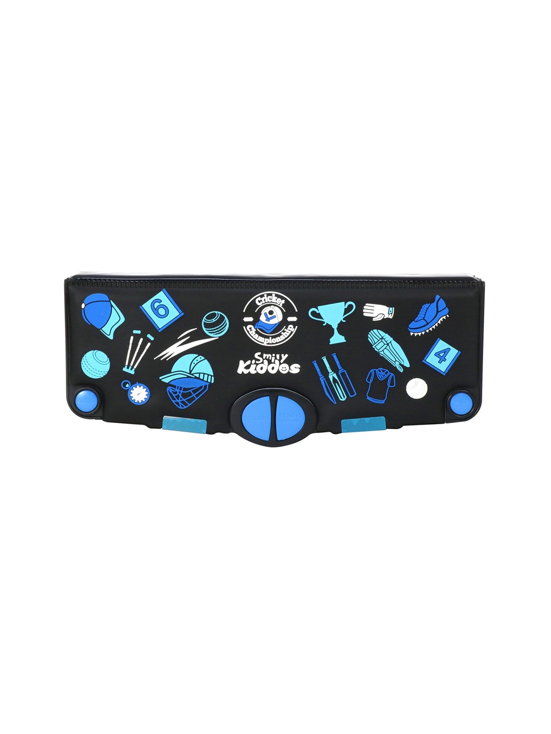 

Smily Kiddos Kids Black & Blue Cricket Theme Printed Pencil Case