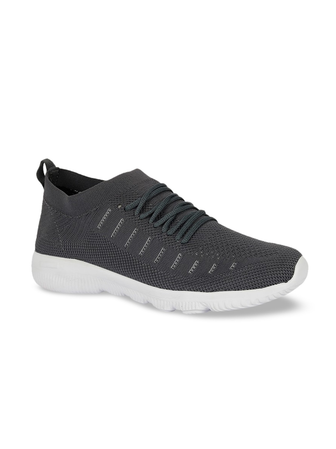 

M7 by Metronaut Men Grey Woven Design Slip-On Sneakers Casual Shoes