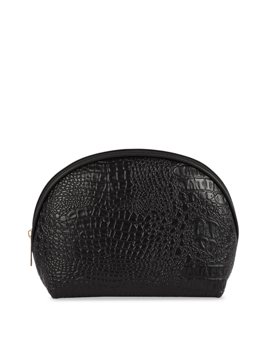 

Bagsy Malone Women Black Croc Textured Makeup Bag