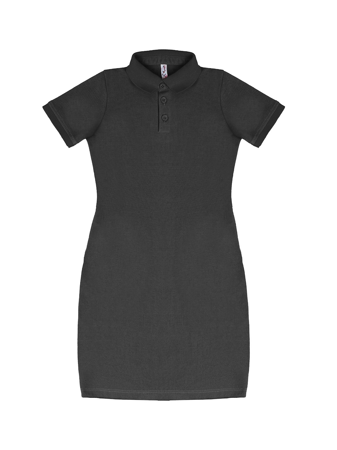 

Hunny Bunny Girls Black Solid Cotton T-shirt Dress