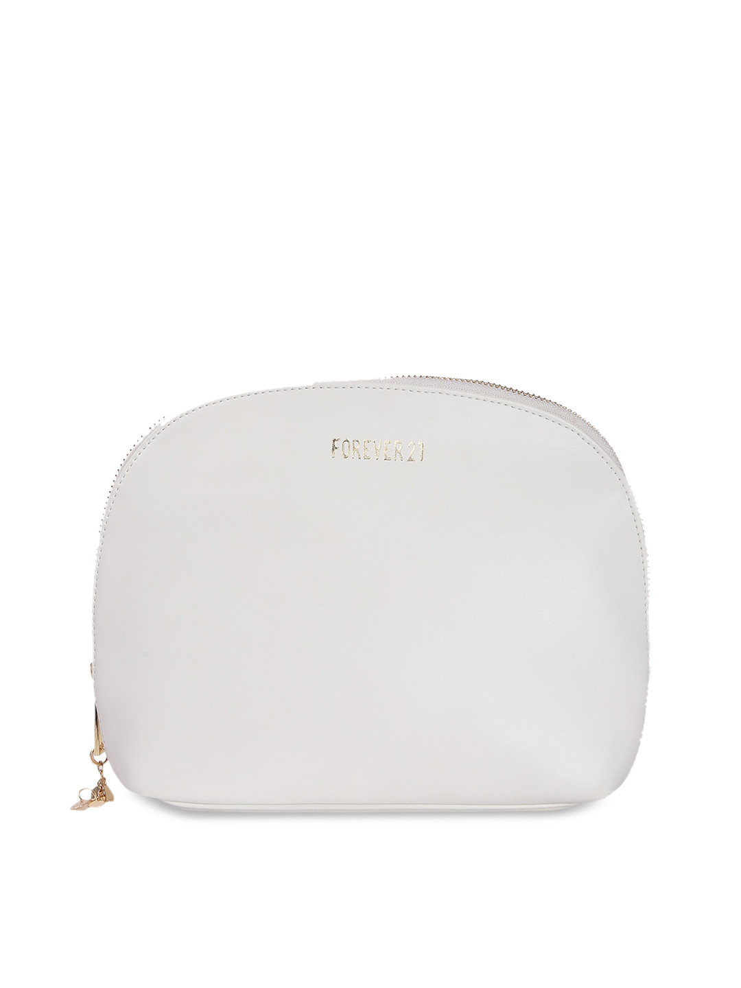 

FOREVER 21 White Solid Graphic Pouch