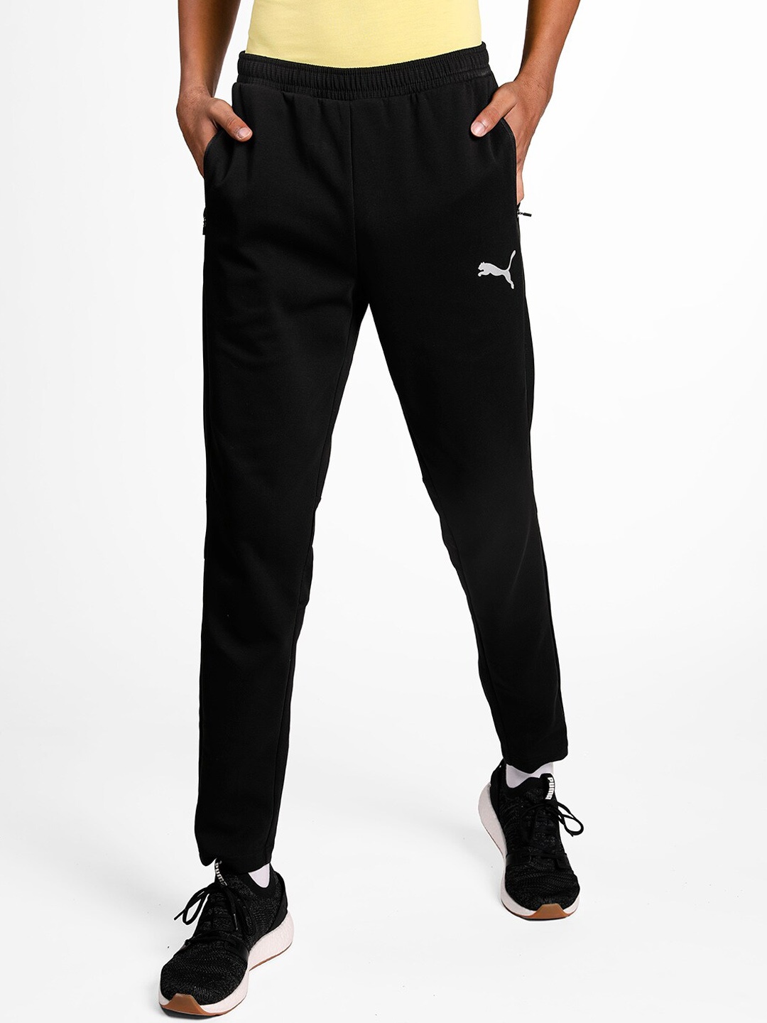 

Puma Men Black EVOSTRIPE Lite Slim-Fit Track Pants