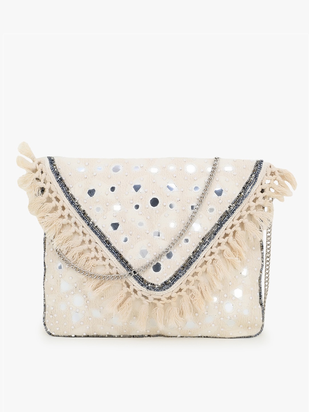 

Anekaant Off-White Embellished Sling Bag