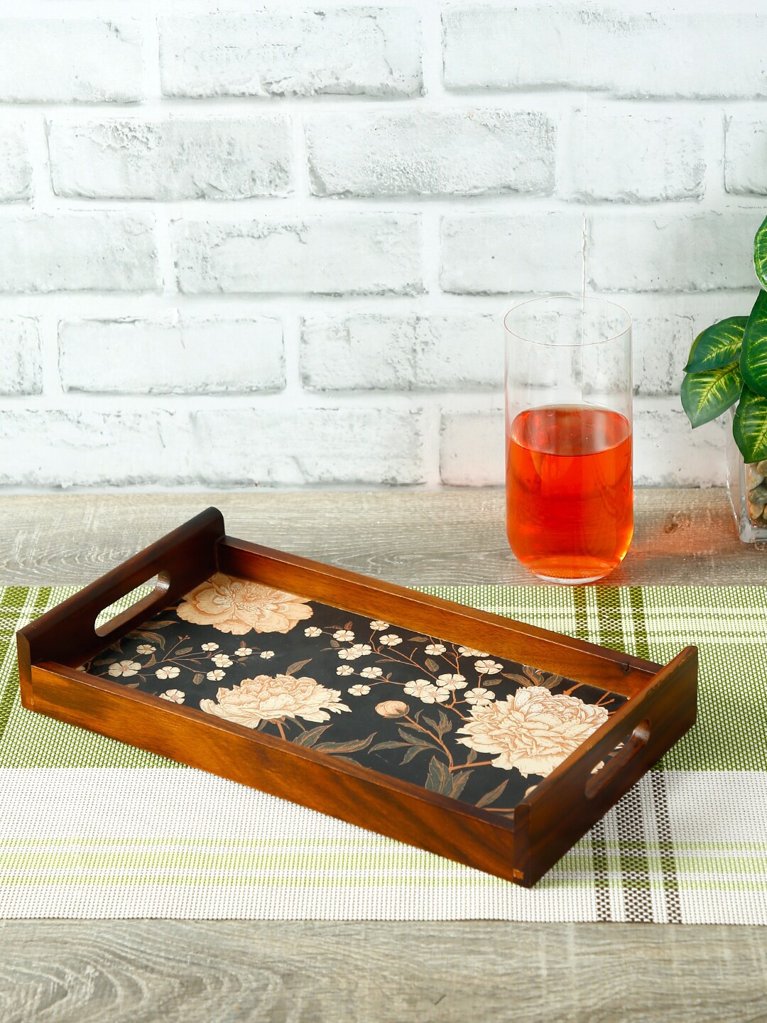 

Reinvention Factory Brown & Black Digital Printed Serving Tray