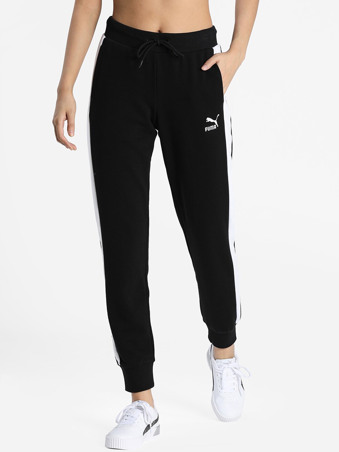 

Puma Women Black Solid Iconic T7 FT Slim-Fit Sustainable Sustainable Joggers