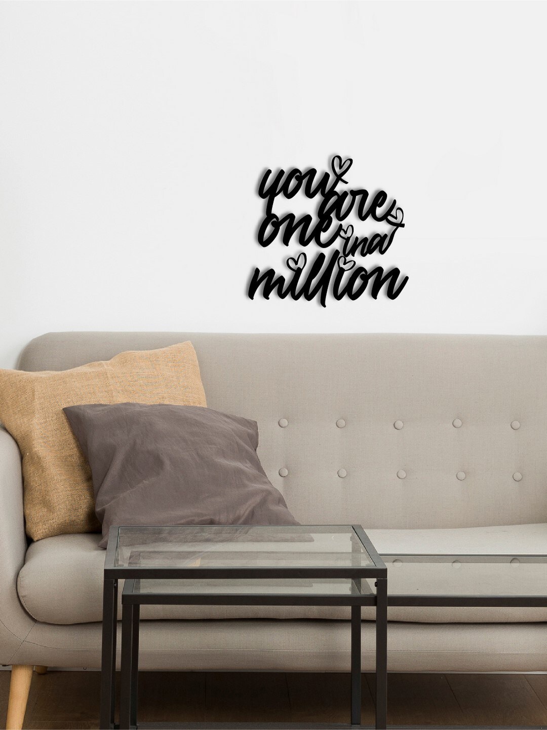 

eCraftIndia Black You Are One In A Million Love Theme Wooden Ready to Hang Home Decor